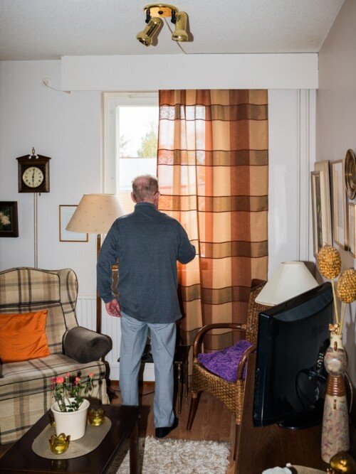 (untitled) Man by Window<br>2014<br>22<br>5x30cm<br>Inkjet print, Framed