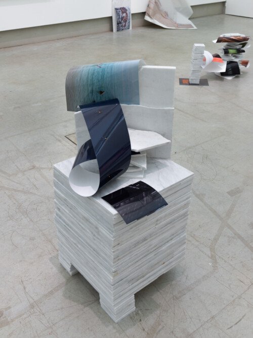 Dead Sea, Helicopters & Prisons with marble 2018 Approx. 65x55x100cm, Mexican white marble, c-prints